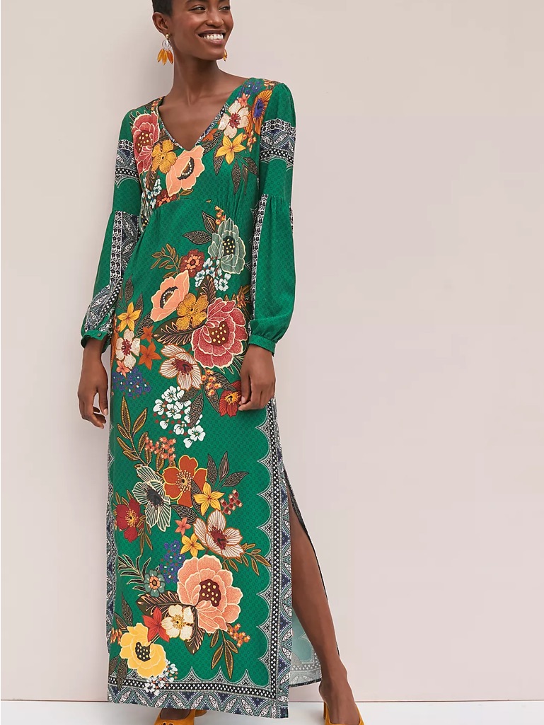 Nwot Anthropologie Farm Rio Verdor Maxi Dress Green Size Xs. Yes! The Dress!